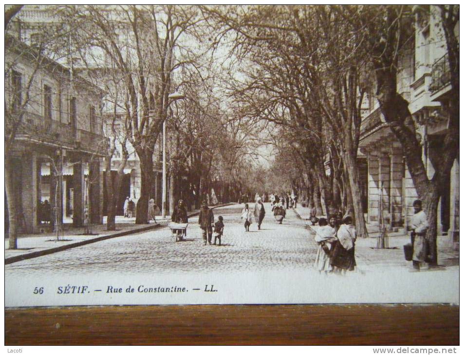 ALGERIE - SETIF - rue de CONSTANTINE - CPA n°56