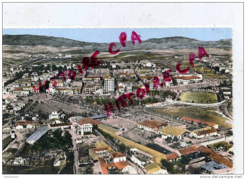 ALGERIE - SETIF CONSTANTINE- VUE GENERALE SUR LE MARCHE ARABE- LE STADE GIROD ET UNE PARTIE DE LA VILLE