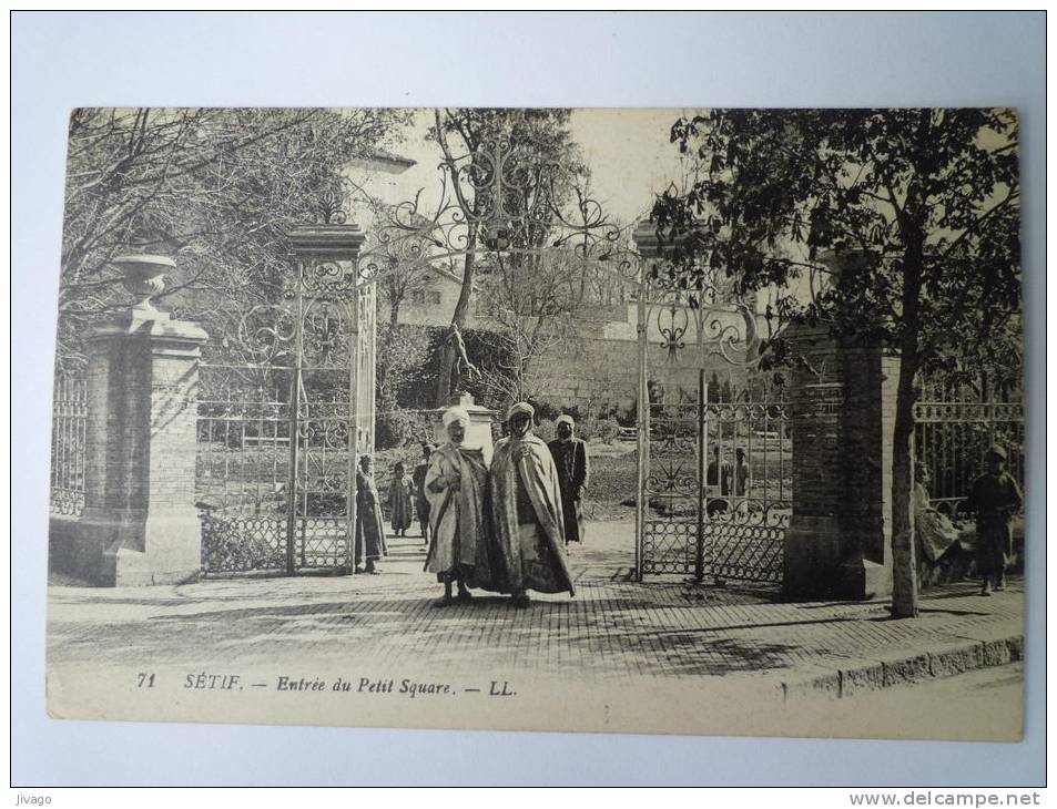 SETIF  (Algérie)    Entrée du  PETIT  SQUARE  -  Carte animée