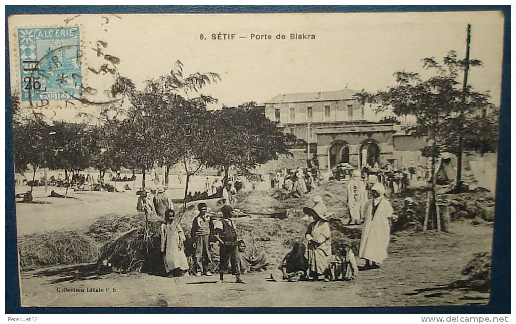 SETIF.Porte de Biskra.Cpa,voyagé,be,bell e animation