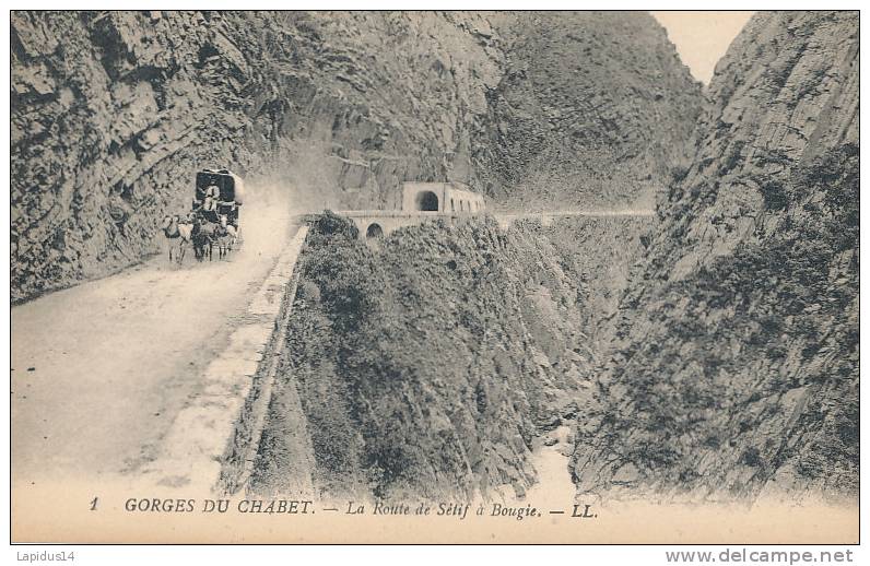 D D332 /  CPA -ALGERIE-   GORGES DU CHABET -  LA ROUTE DE  SETIF A BOUGIE  --