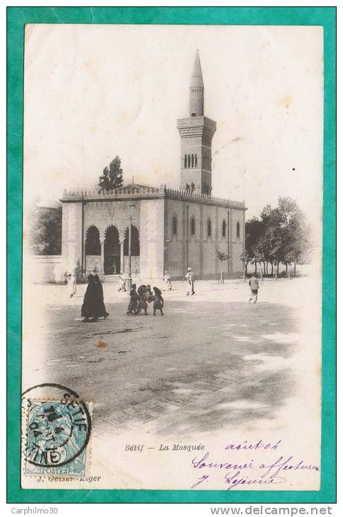 CPA ALGERIE- SETIF- LA MOSQUEE-