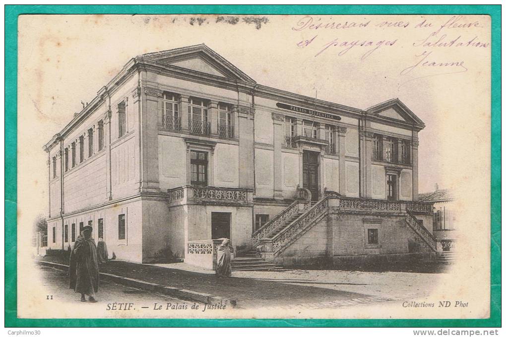 CPA ALGERIE- SETIF- LE PALAIS DE JUSTICE-
