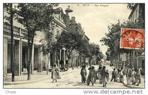 cpa-Algerie-Setif-rue Silégue(belle animation)