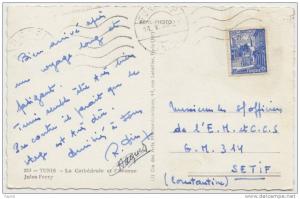 Algerie Constantine Setif Correspondance Militaire Chasseur à pied Sous Officier EM CCS commandement /services du 314 GM