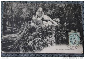1908 CPA  SETIF  /CONSTANTINE  STATUE D'ASSISE  ALGERIE  EX COLONIE FRANCAISE