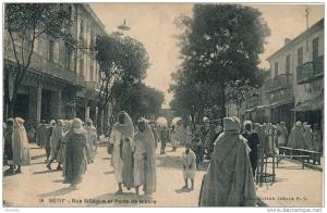 ALGÉRIE - SÉTIF - Rue Sillégue et Porte de Biskra