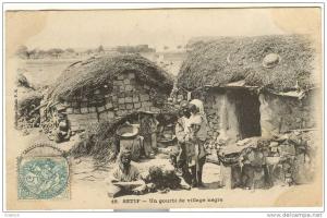 Setif Algérie - un gourbi dans un village nègre