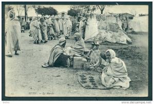 d5899 Setif Le Marche Algerie Algeria postcard, unused