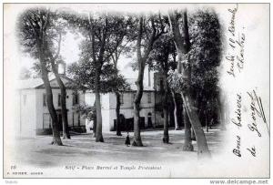 ALGERIE - SETIF - PLACE BARRAL ET TEMPLE PROTESTANT -