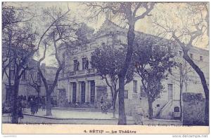 CPA AFRIQUE ALGERIE SETIF LE THEATRE ANIMEE