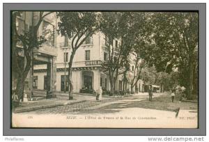 Algérie CPA Sétif Hôtel de France et rue de Constantine animée  TB circulée le 20/02/1919 pour Lyon B/  TB