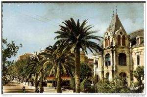 CPSM  SIDI BEL ABBES, Hôtel de Ville et Avenue de la République  7949