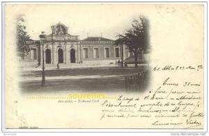 CPA ALGERIE  SIDI BEL ABBES  Tribunal Civil    , Geiser n° 18  , 1902 ,   - ** prix nets **