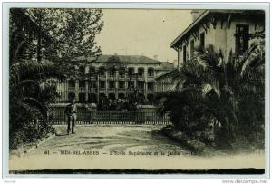 SISI BEL ABBES  l école superieure et le jardin