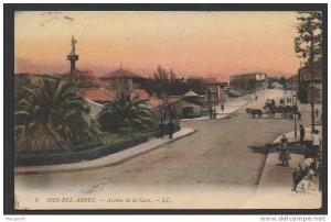 DD / ALGERIE / SIDI-BEL-ABBÈS / AVENUE DE LA GARE / CIRCULÉE EN 1913