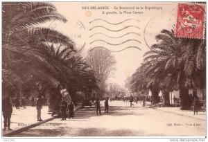 SIDI BEL ABBES le boulevard de la republique a gauche la place carnot