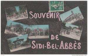 ALGERIE  SIDI BEL ABBES  CPA Colorisée  SOUVENIR Multivues  en 1910