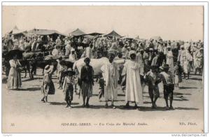 SIDI-BEL-ABBES . UN COIN DU MARCHÉ ARABE - (n°298) -