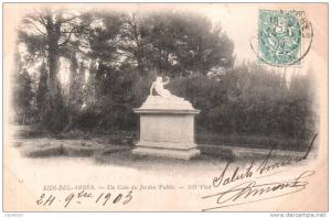 ALGERIE SIDI BEL ABBES UN COIN DU JARDIN PUBLIC CARTE PRECURSEUR CIRCULEE 1903