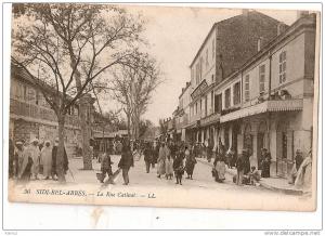 SIDI BEL  ABBES -la rue catinat _________cpa très animée _______6349