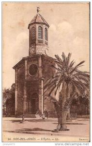CPA N°14 - POST CARD - SIDI BEL ABBES ALGERIE 1922 - L´ Eglise - L.L.