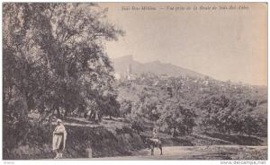 Carte postale Sidi bou médine vue prise de la route de sidi bel abbés animé non circulé