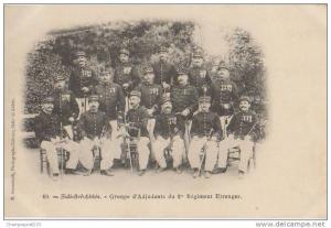 CPA ALGERIE SIDI BEL ABBES Soldats Militaire Groupe d´Adjudants de la Légion dEtrangère du 1er Régiment Etranger 1904