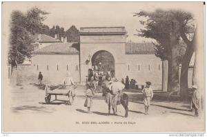 CPA -  ALGERIE  - SIDI- BEL-ABBES -  PORTE DE DAGA - TRES ANIMEE