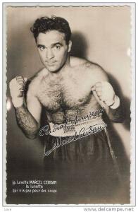 ALGERIE, SIDI BEL ABBES plan top sur Marcel Cerdan champion du monde de boxe en 1948, né à Sidi- Bel-Abbès