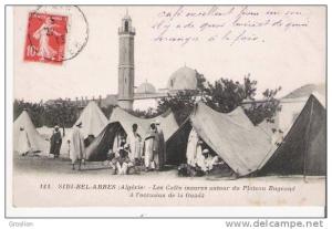 SIDI BEL ABBES (ALGERIE) 111 LES CAFES MAURES AUTOUR DU PLATEAU BUGEAUD A L'OCCASION DE LA OUADA 1913