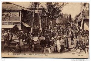 Algérie Sidi Bel Abbes Rue de Montagnac Très animée