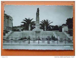 E1-Algerie-sidi-bel-abbes -monumenet aux morts- sarralezolles statuaire  --timbre oran