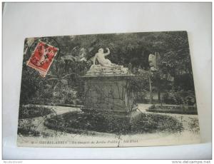 SIDI-BEL-ABBES - UN BOSQUET DU JARDIN PUBLIC - 1912 - STATUE HOMME NUE (EDITOR  ND. PARIS N° 10)