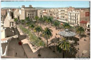 ALGERIE SIDI BEL ABBES PLACE CARNOT ET LE THEATRE CPSM PAS CIRCULEE