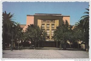 cpsm dentelée colorisée Algerie Sidi Bel Abbes Le Theatre Municipal