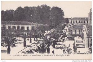 n - Cpa SIDI-BEL-ABBES -  Place Carnot et Boulevard de la République