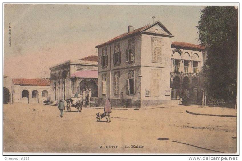 CPA ALGERIE SETIF La MAirie carte colorisée