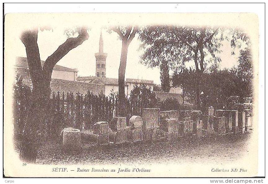 SÉTIF - Ruines Romaines au jardin d´Orléans.