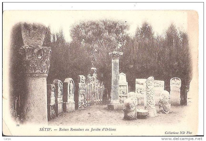 SÉTIF - Ruines Romaines au jardin d'Orléans.