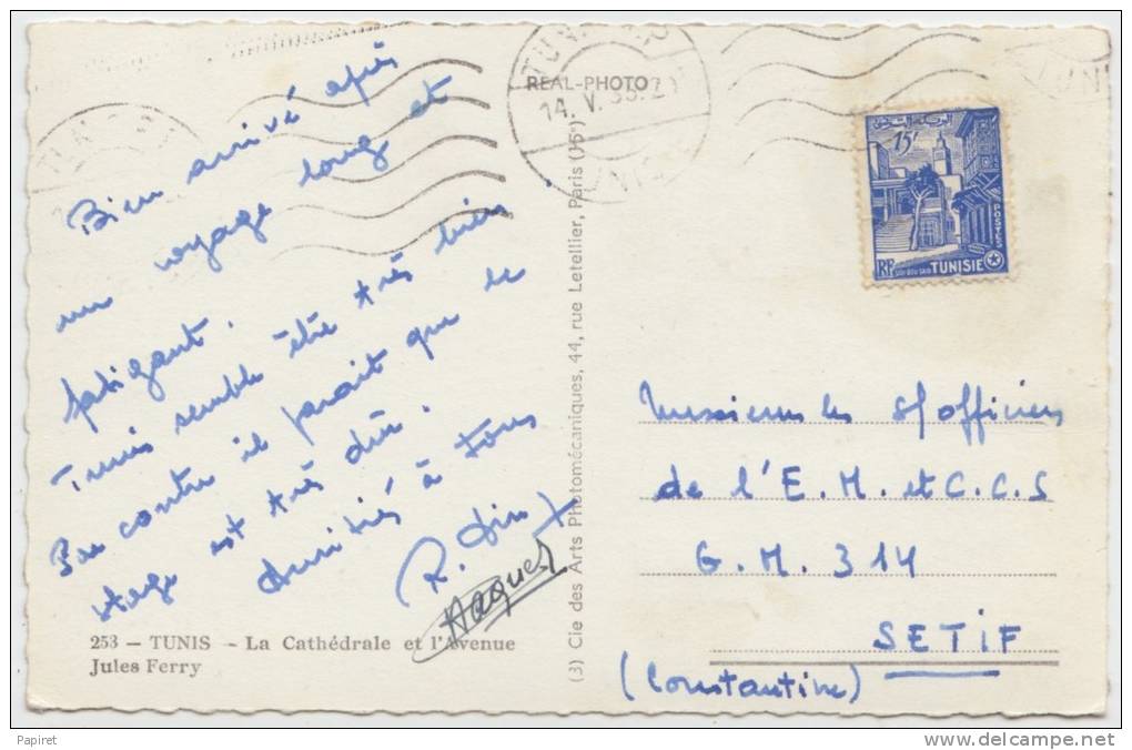 Algerie Constantine Setif Correspondance Militaire Chasseur à pied Sous Officier EM CCS commandement /services du 314 GM