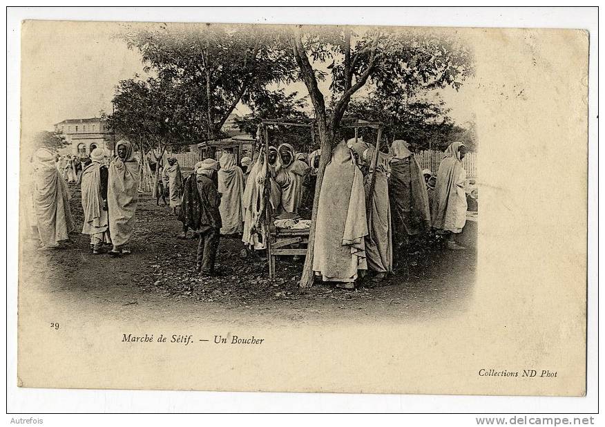 ALGERIE   MARCHE DE SETIF  UN BOUCHER