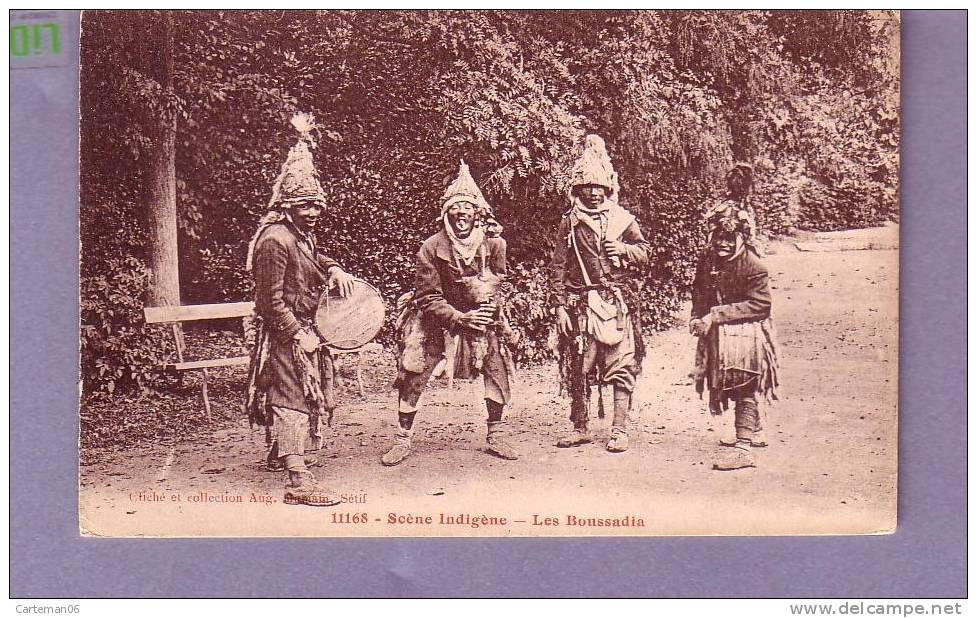 Algérie - Sétif - Scène indigène - Les Boussadia (musique, instruments)