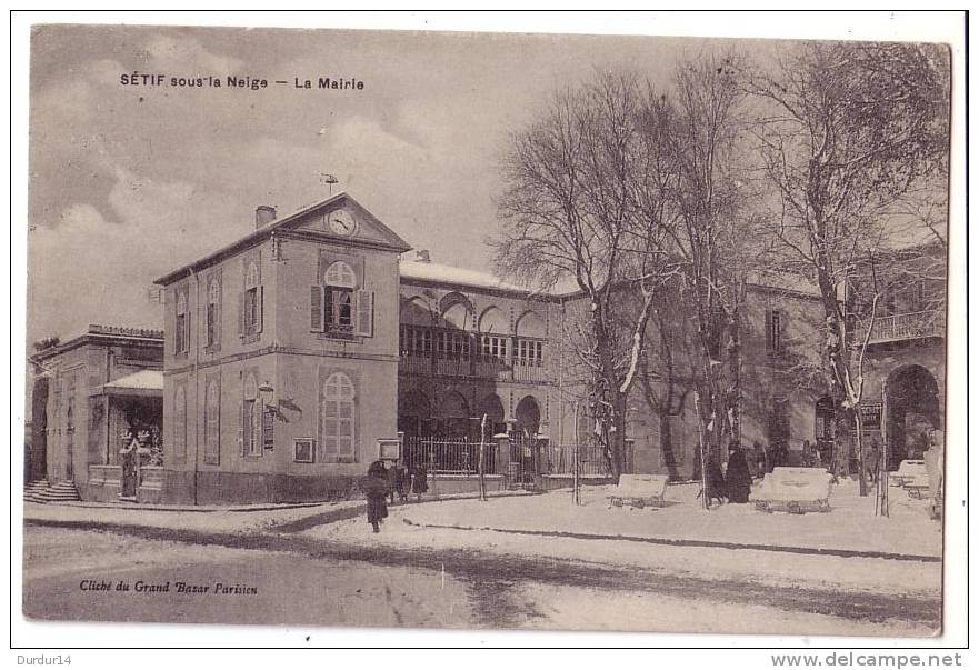 AFRIQUE - ALGÉRIE - SÉTIF sous la Neige - La Mairie
