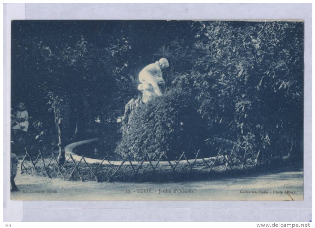 Sétif - Jardin d'Orléans . CPA . ALGERIE .