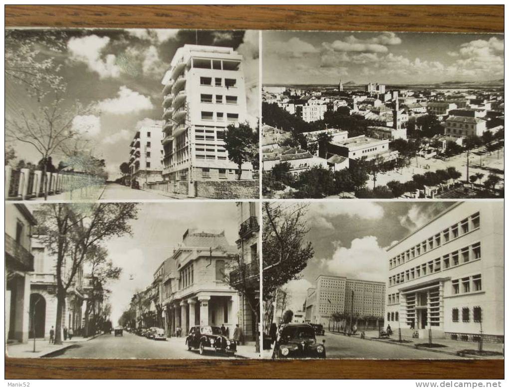 ALGERIE - SETIF - Quartier de la Pinède - Vue générale - Avenue G. Clémenceau - Palais des Finances et Collège. (CPSM)