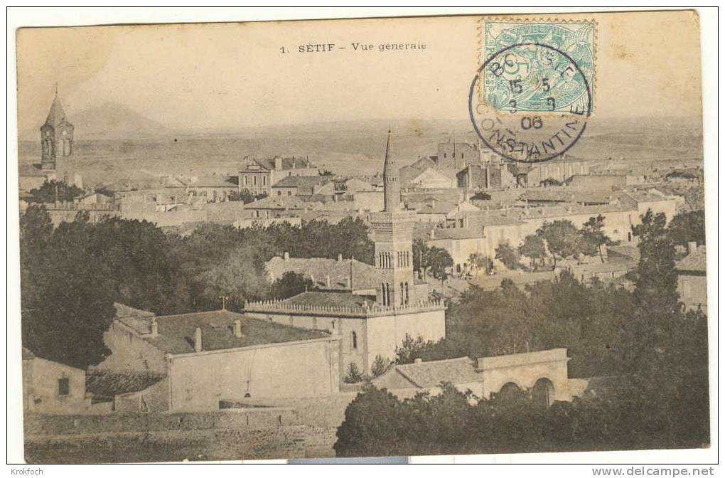 Sétif Algérie - vue générale - église et mosquée