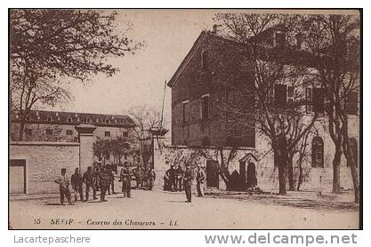 E165 SETIF CASERNE CHASSEURS SOLDAT MILITAIRE MILITARIA GUERRE