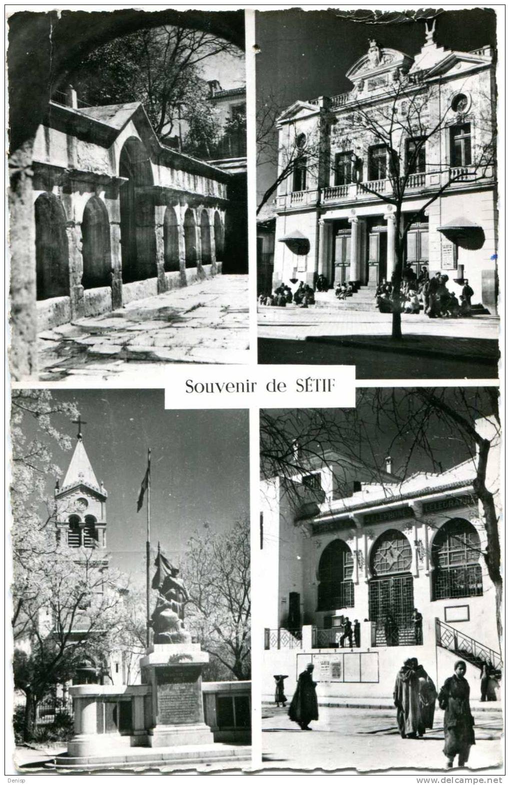 SETIF CARTE NOIR ET BLANC MULTIVUE    CIRCULEE