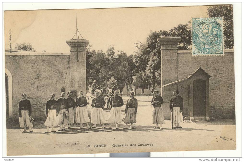 Setif - caserne quartier des zouaves - armée d´ Afrique - militaire